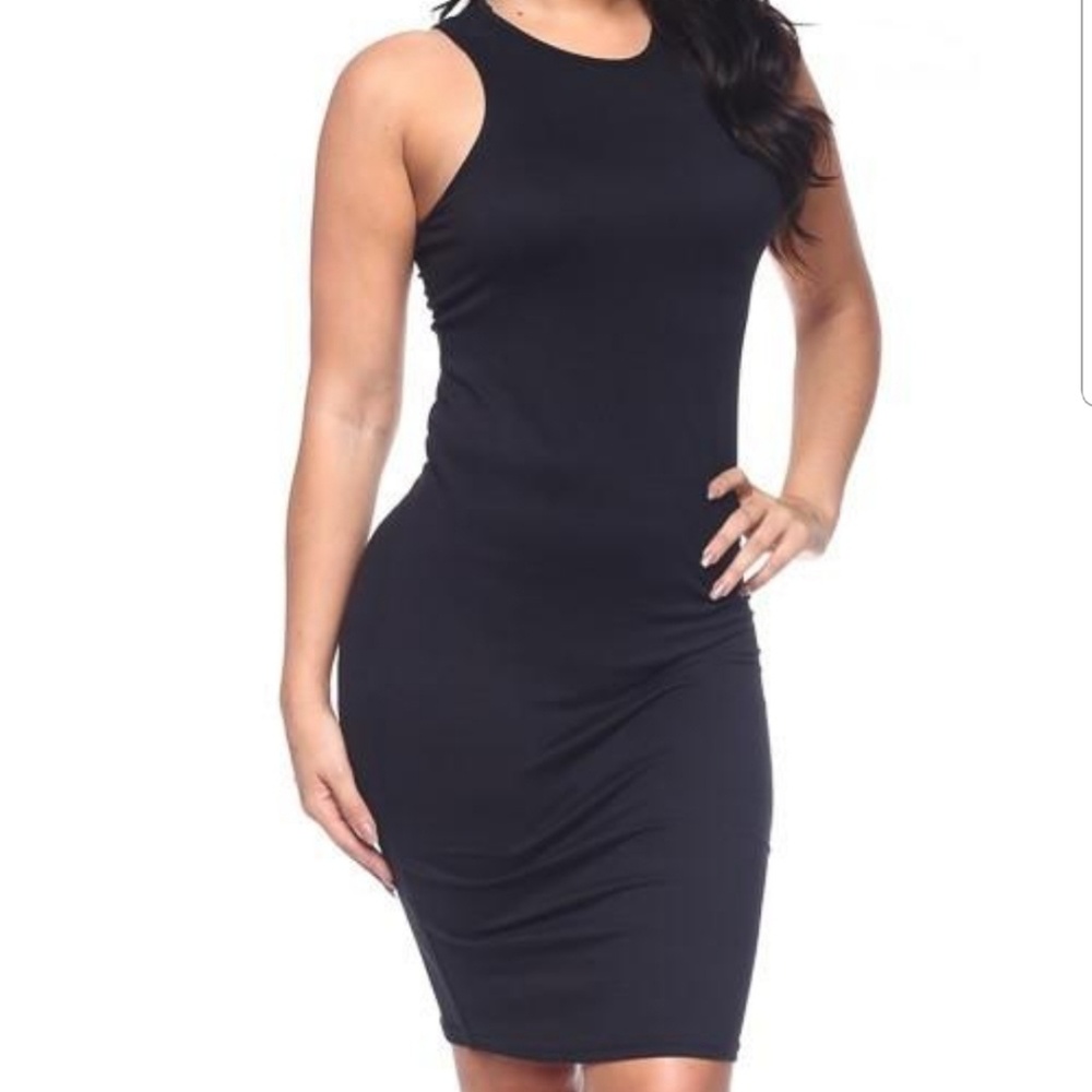 Cute black razor back summer dress